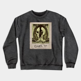 The Greys - Alien Dollar Portrait, Roswell 1947 Crewneck Sweatshirt